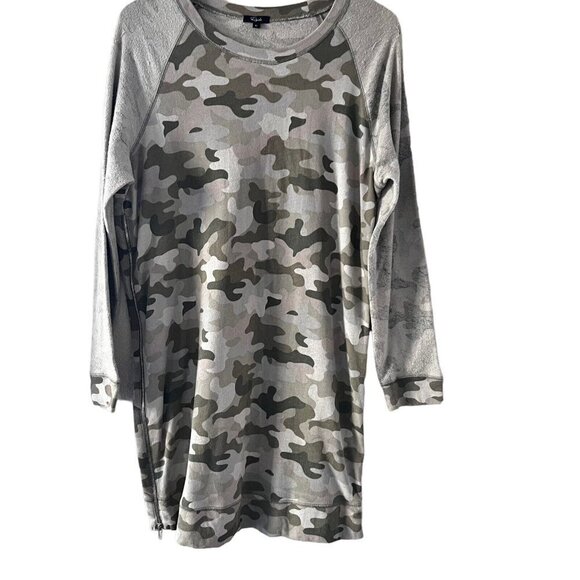 RAILS Georgia Camo Sweater Shirt Dress Side Zippers Women’s Size M - Picture 3 of 12